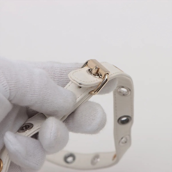 Chanel Mini Matelasse White Lambskin Belt Bag Gold x Silver Metal - Picture 11 of 11